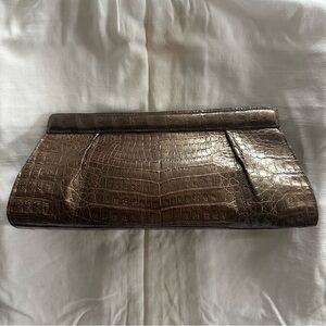 Nancy Gonzalez Elegant Brown Crocodile Bag